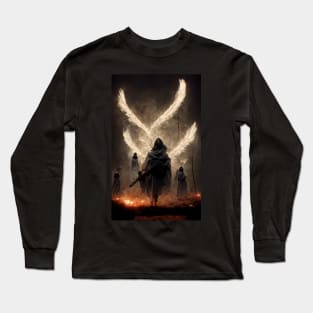 Fallen Angel With Savage Weapons Long Sleeve T-Shirt